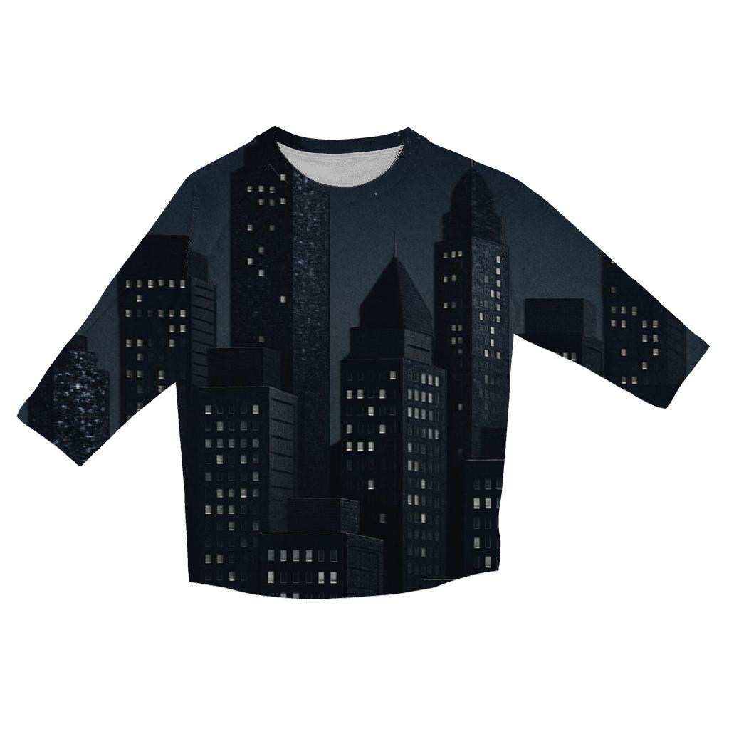 Midnight Sequin Skyline custom 3/4 sleeve shirts