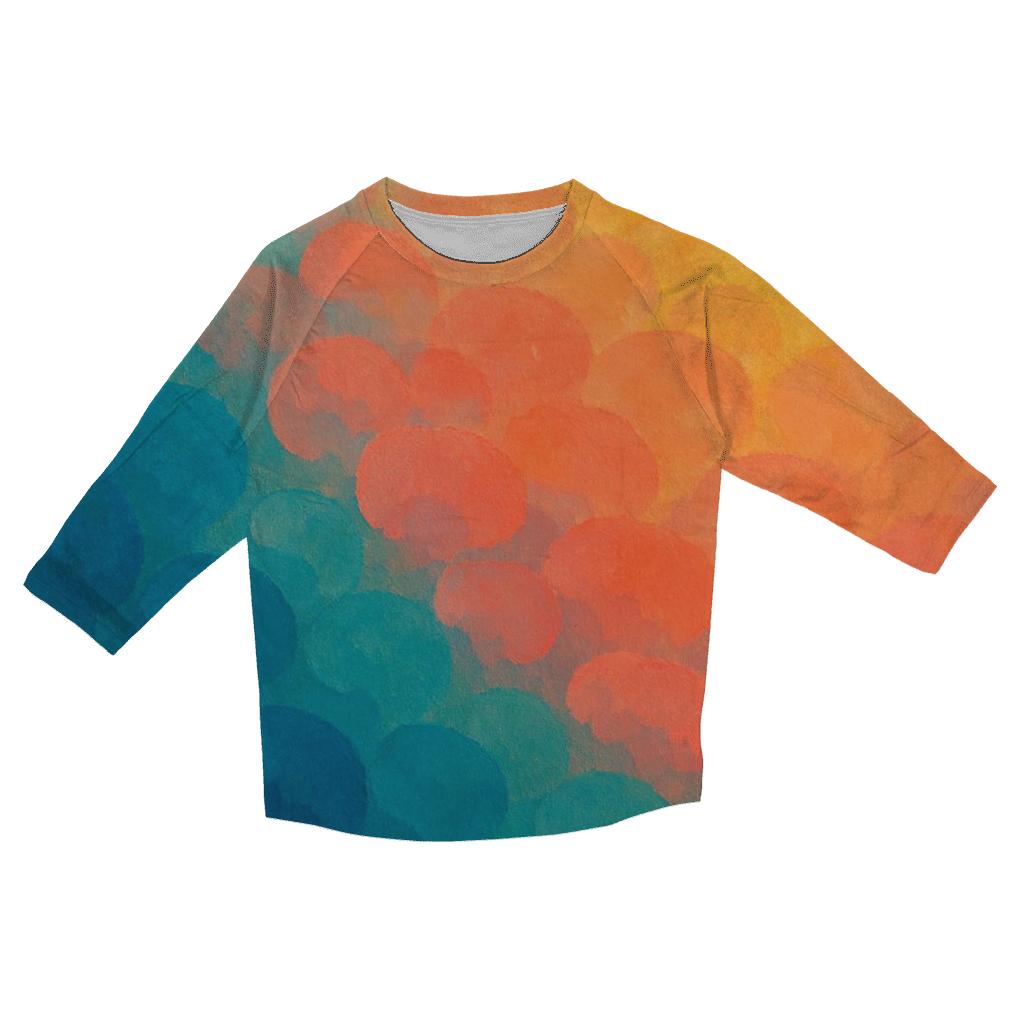 Coral Reef Bloom printed three quarter sleeve shirts