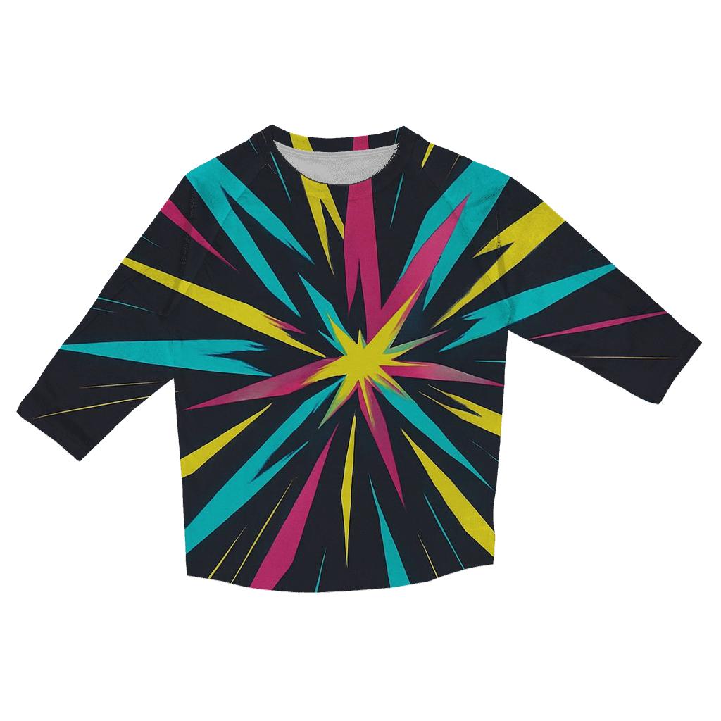 Laser Triangle Storm stylish quarter sleeve tops