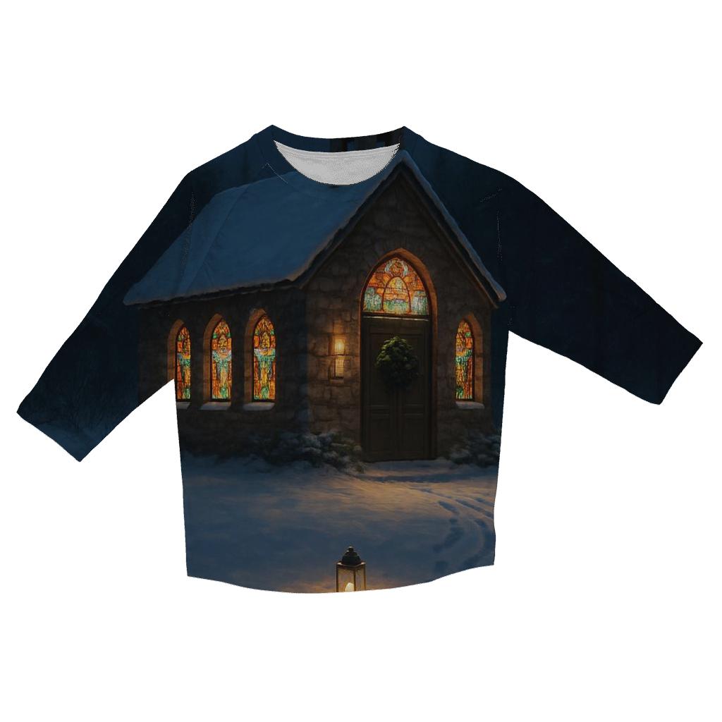 Midnight Mass Snowy Chapel fashion 3/4 sleeve shirts