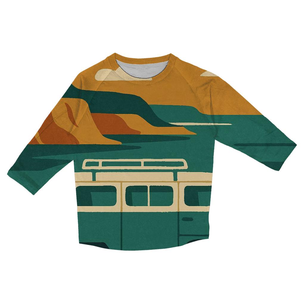 Peaceful Van Road Escape cotton quarter sleeve shirts