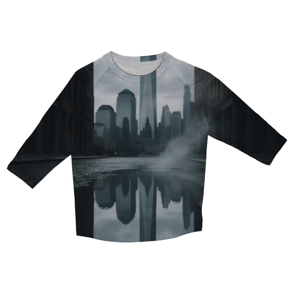 Financial District Reflections In Puddle personalized 3/4 sleeve tees