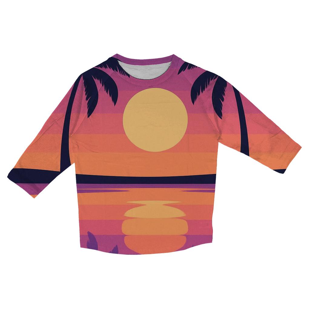 Vapor Palm Reflections casual three quarter sleeve shirts