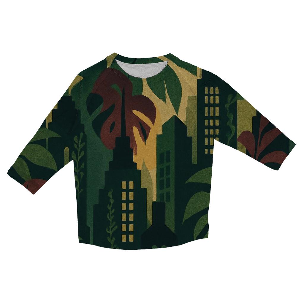 Urban Jungle Overgrowth personalized 3/4 sleeve tees