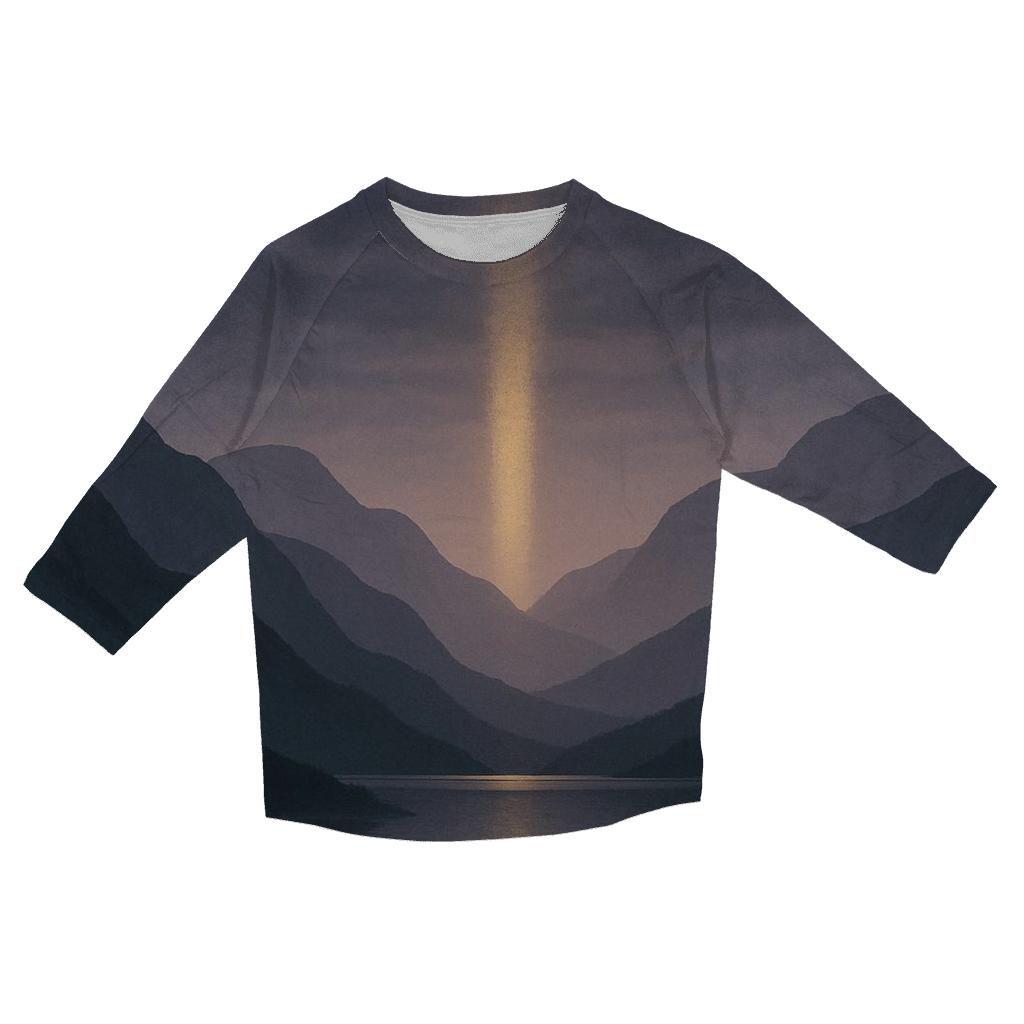Mountain Gate Of Dawn Light fashion 3/4 sleeve shirts