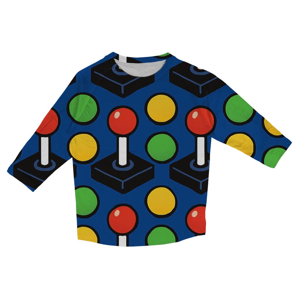 Arcade Joystick Mosaic cotton quarter sleeve shirts