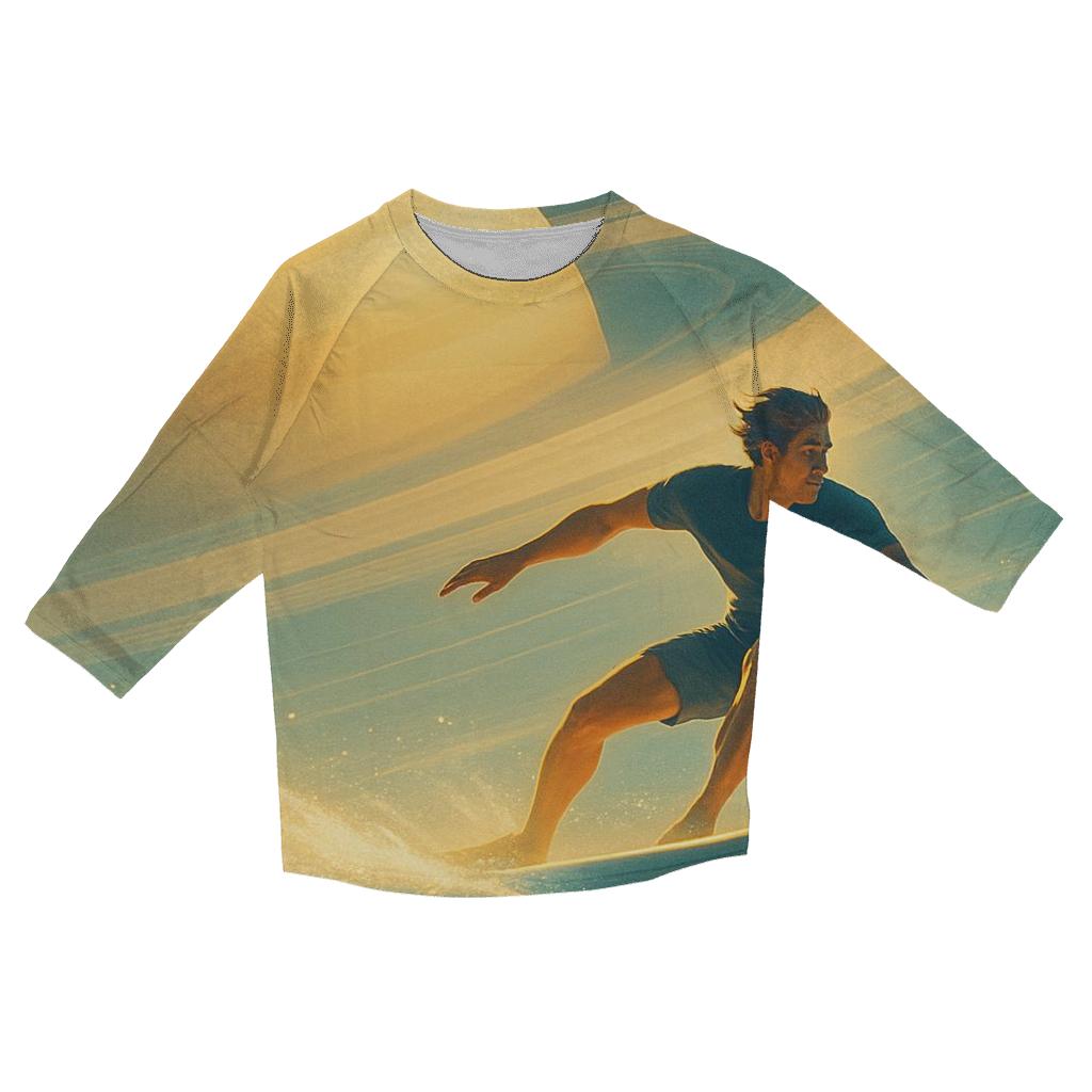Saturn Rings Surfing personalized 3/4 sleeve tees
