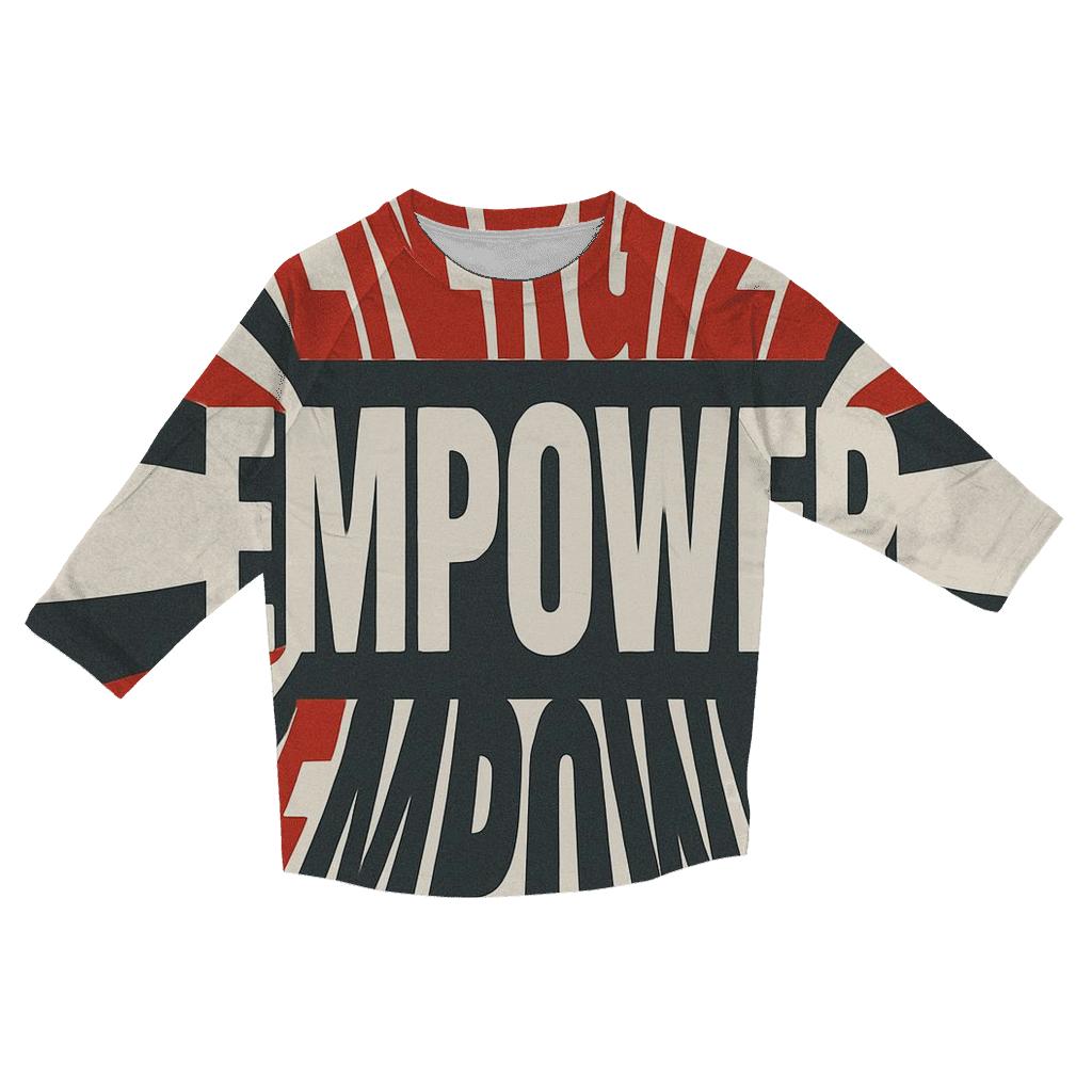 Kinetic Typography Pulse printed three quarter sleeve shirts