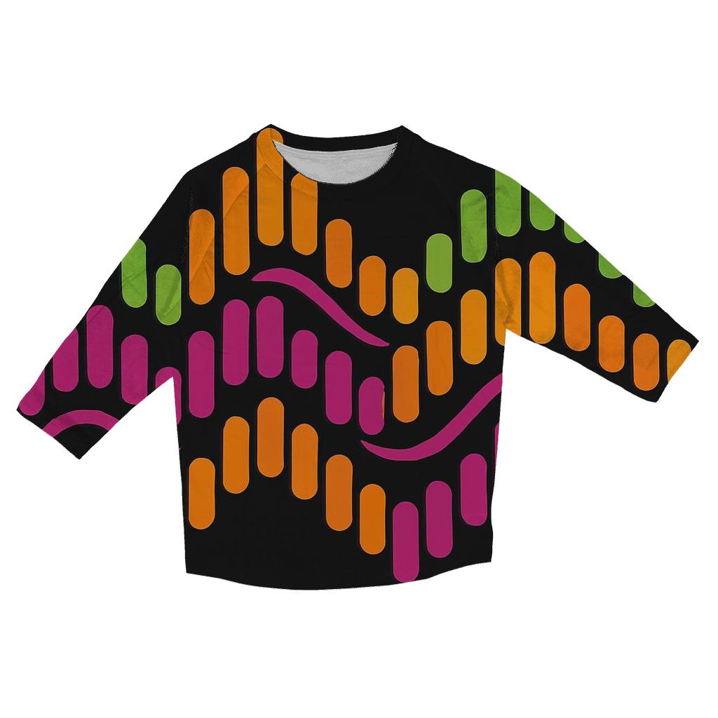 Analog Equalizer Waves designer 3/4 sleeve blouses