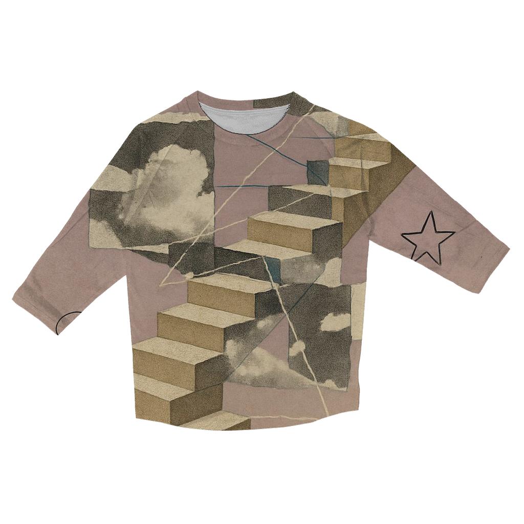 Dreamscape Stairway Collage stylish quarter sleeve tops