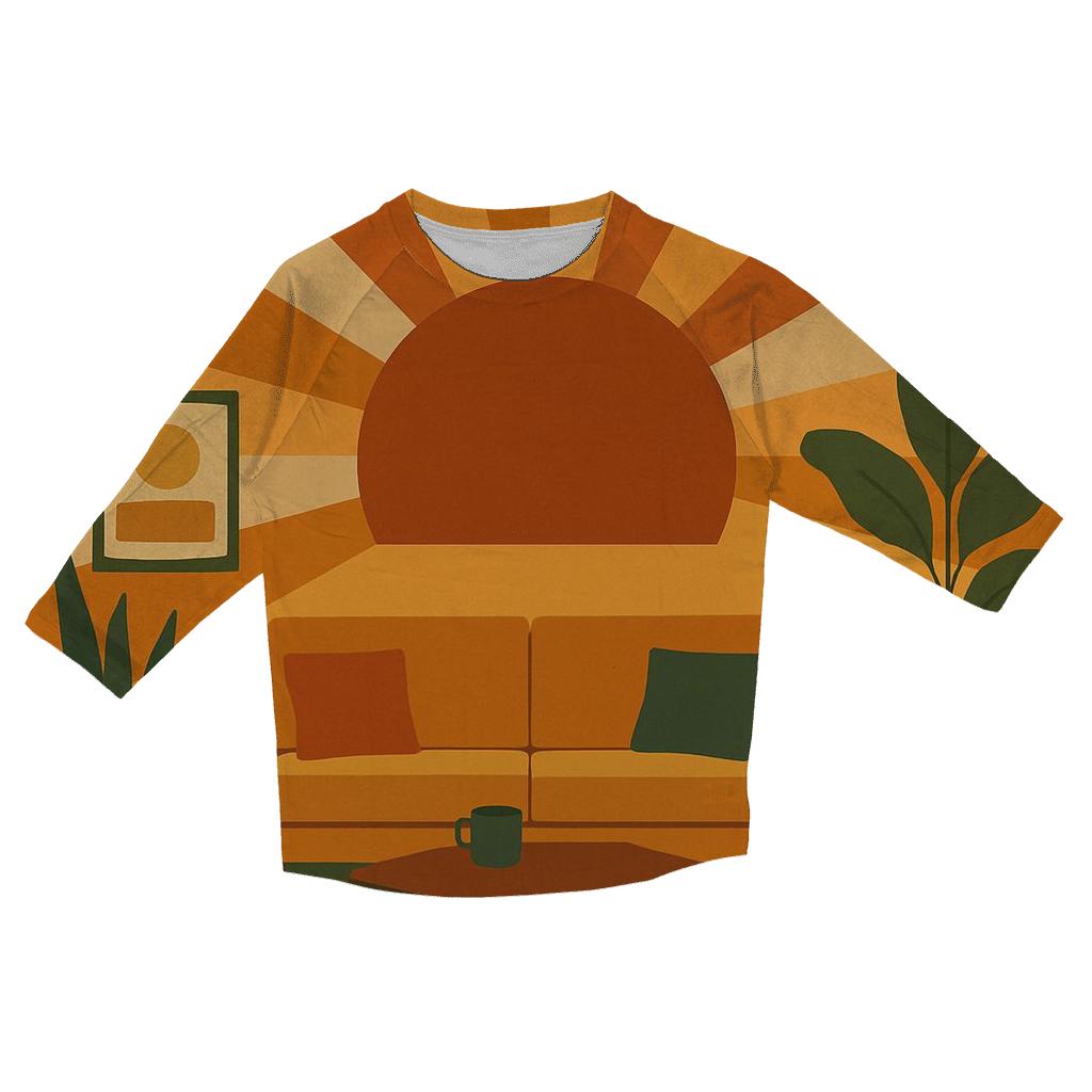 Sunburst Living Room Lounge printed three quarter sleeve shirts