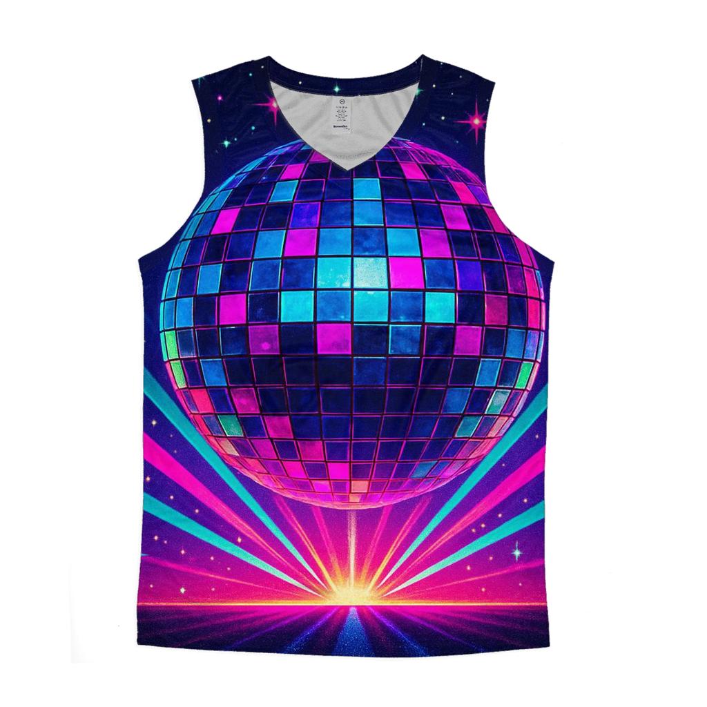 Prismatic Disco Eclipse trendy fitted tank tops
