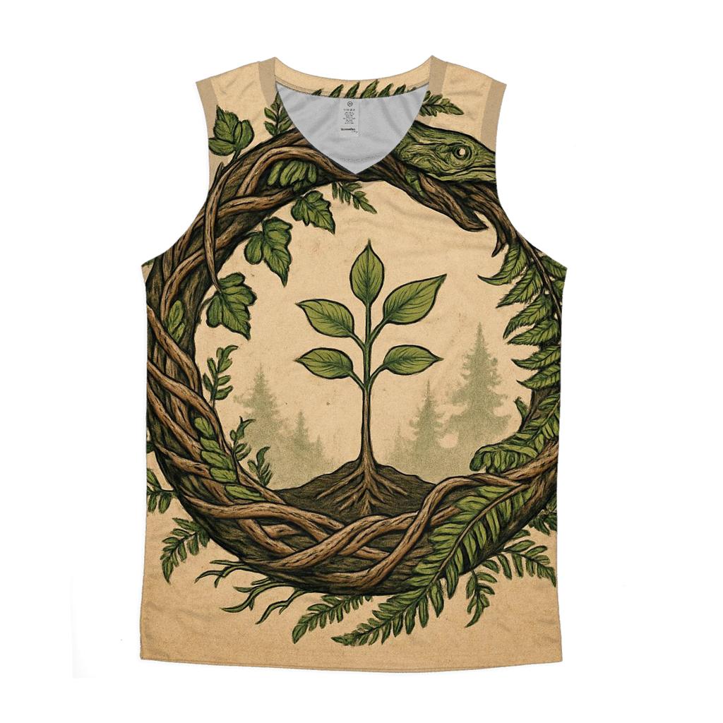 Forest Spirit Ouroboros casual summer tank tops