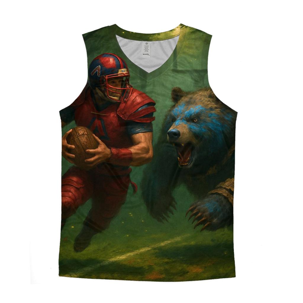 Forest Gridiron Of The Brave Runner And Cub Linebacker stylish racerback tanks