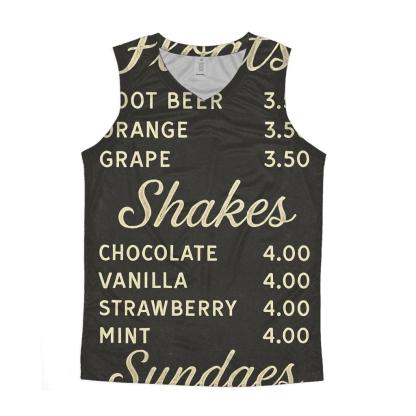 Vintage Soda Fountain Menu Board cotton sleeveless tops