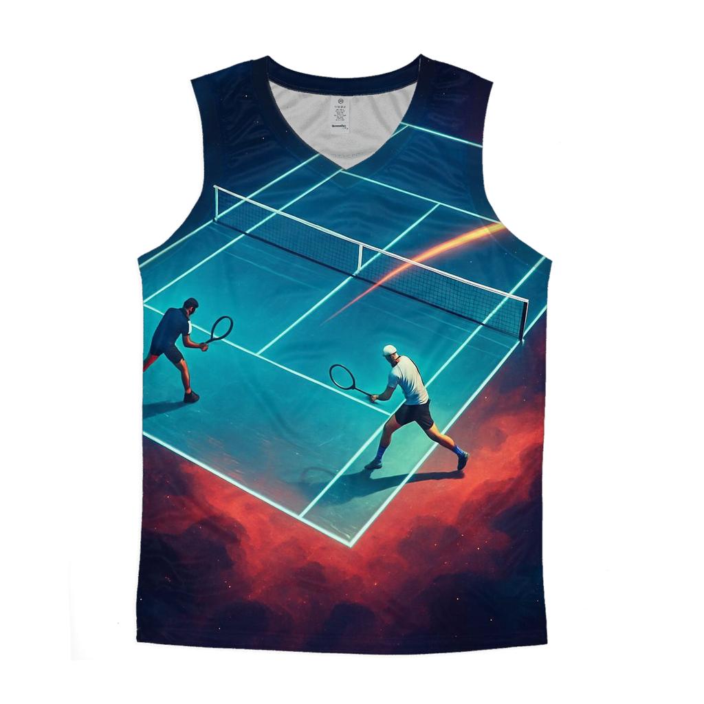 Nebula Tennis Rally graphic print tank tops