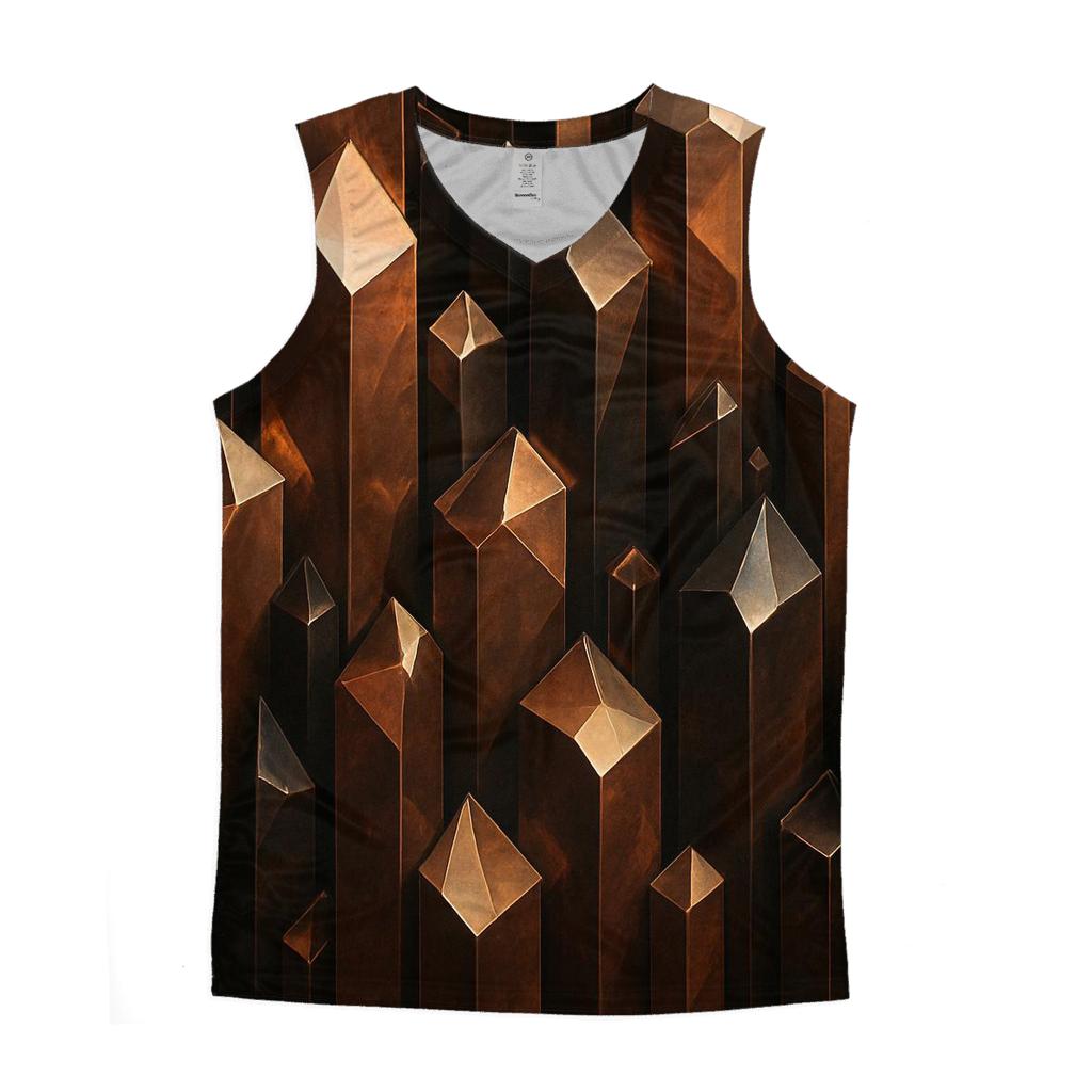 Copper Cascade Facets cotton sleeveless tops