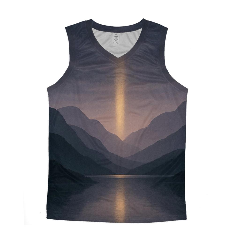 Mountain Gate Of Dawn Light sports performance tank tops