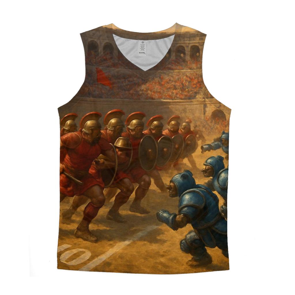 Ancient Colosseum Clash Braves Legion Against Iron Cubs designer workout tanks