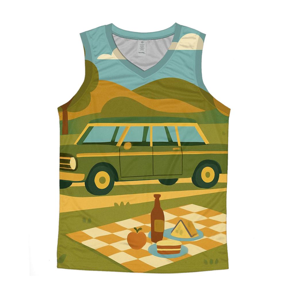 Station Wagon Picnic Stop custom tank tops