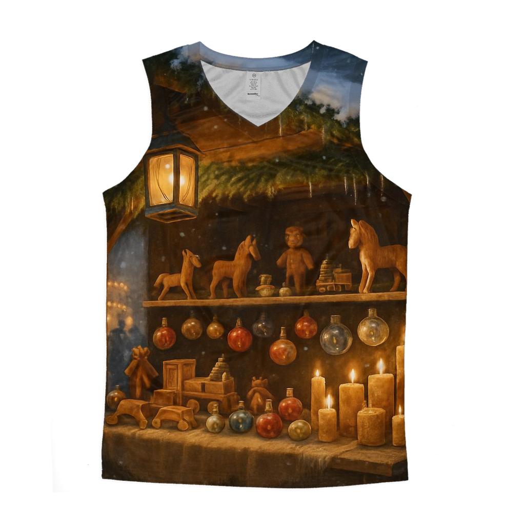 Old World Christmas Market Stall stylish racerback tanks