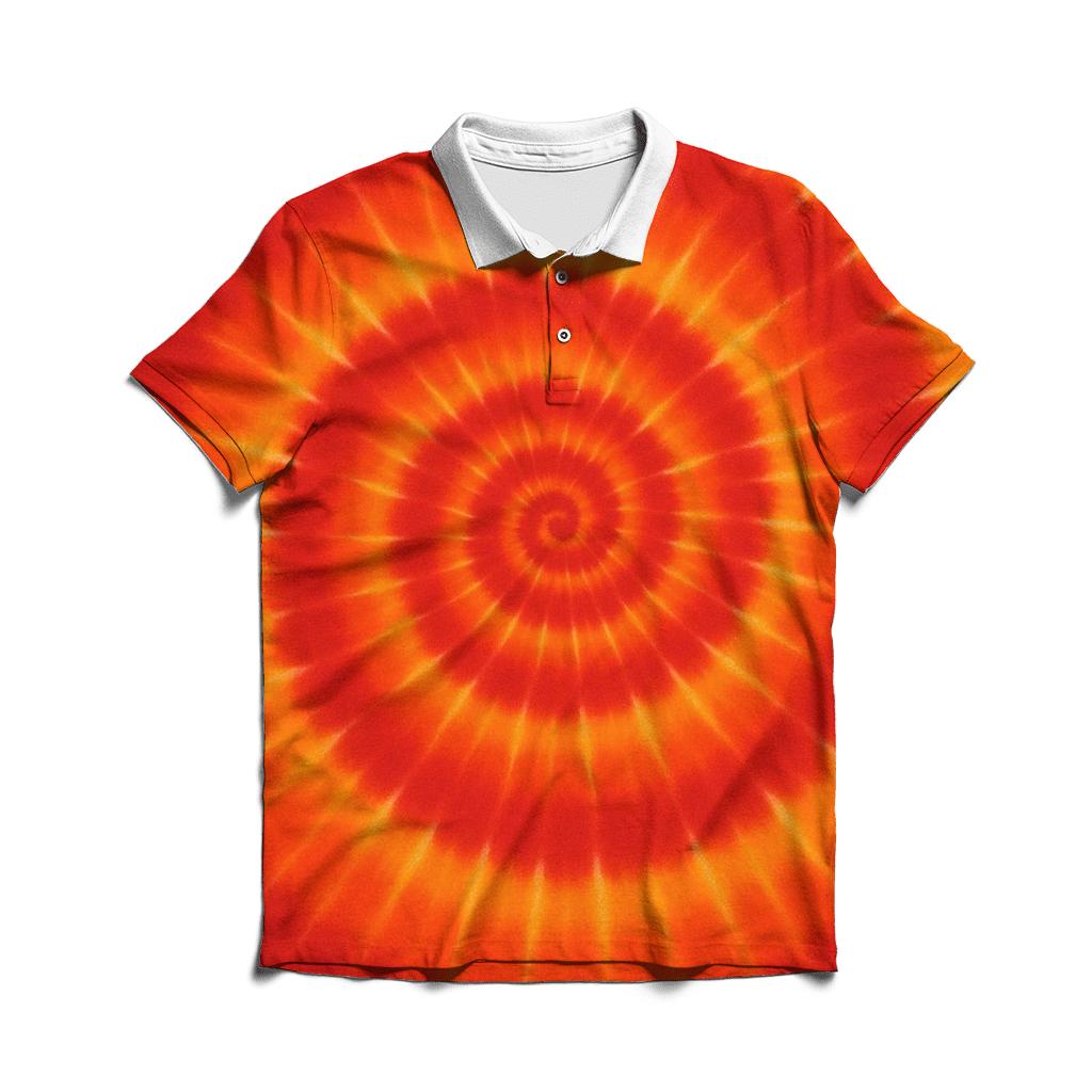 Solar Flare Spiral Burst designer slim fit polos