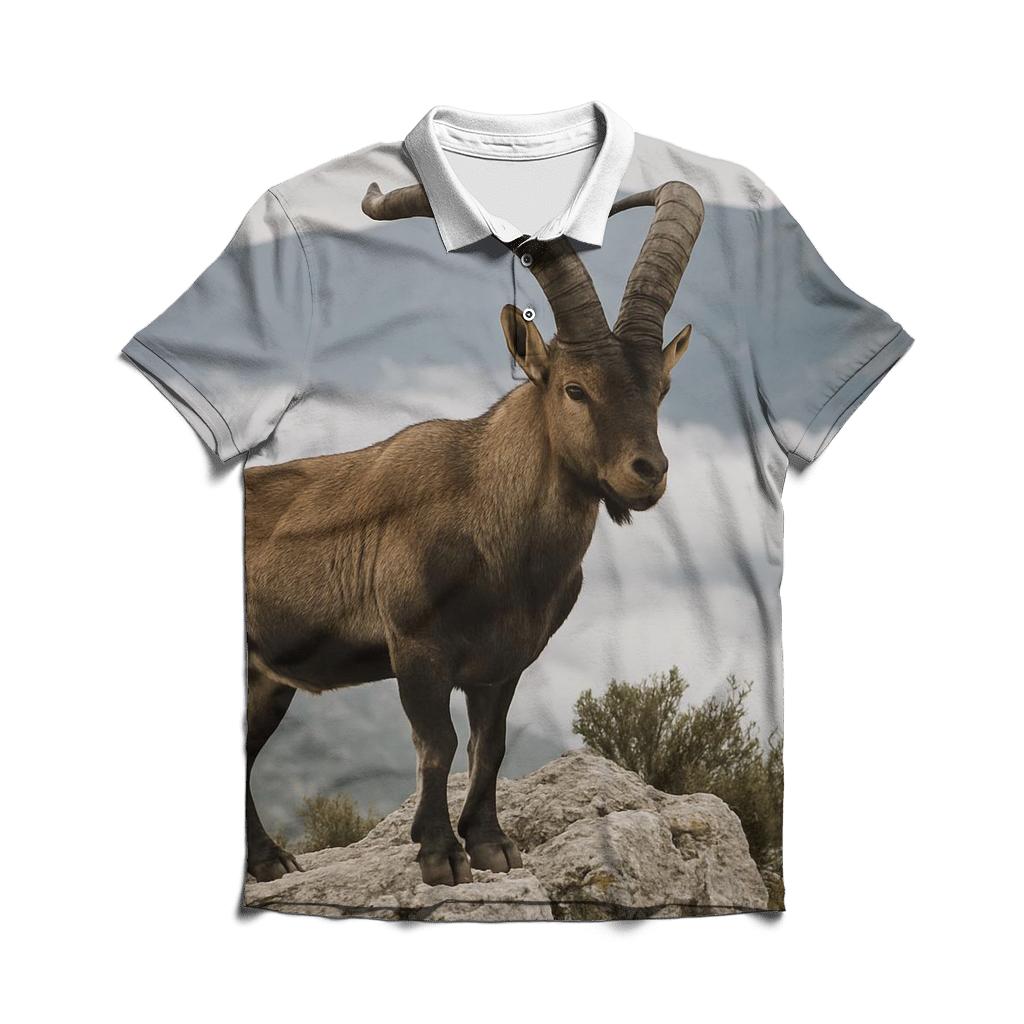 Ridge Sentinel Iberian Ibex branded logo polo shirts
