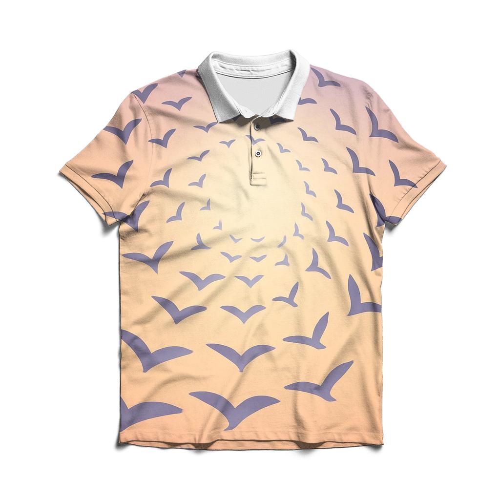 Skyward Spiral Of Gratitude personalized polo shirts