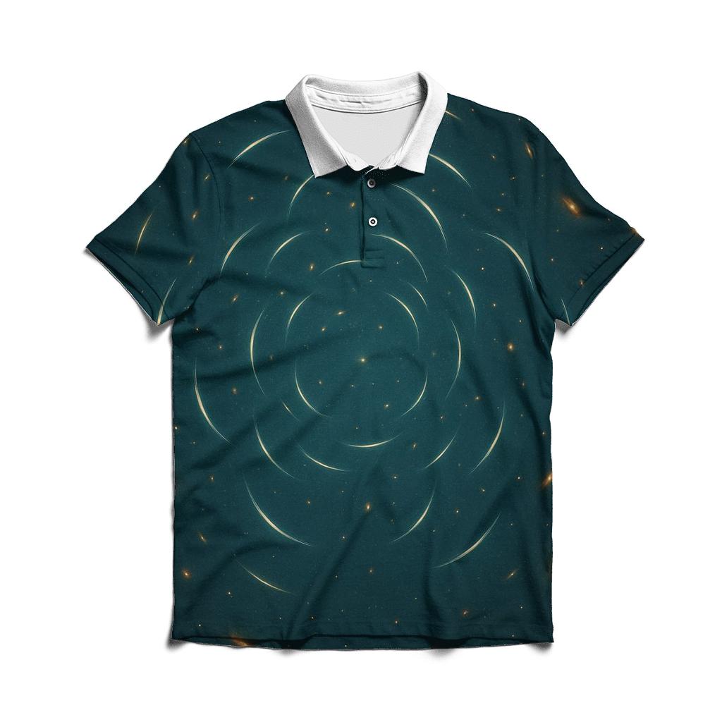Gravitational Arc Lattice premium cotton polo shirts