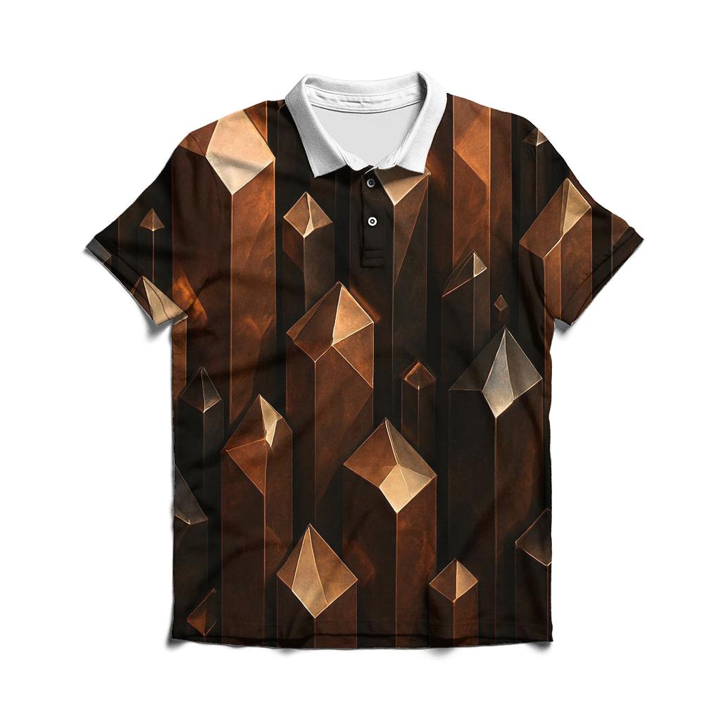 Copper Cascade Facets premium cotton polo shirts