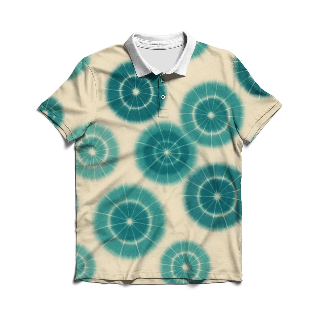 Seafoam Kumo Web Cluster branded logo polo shirts