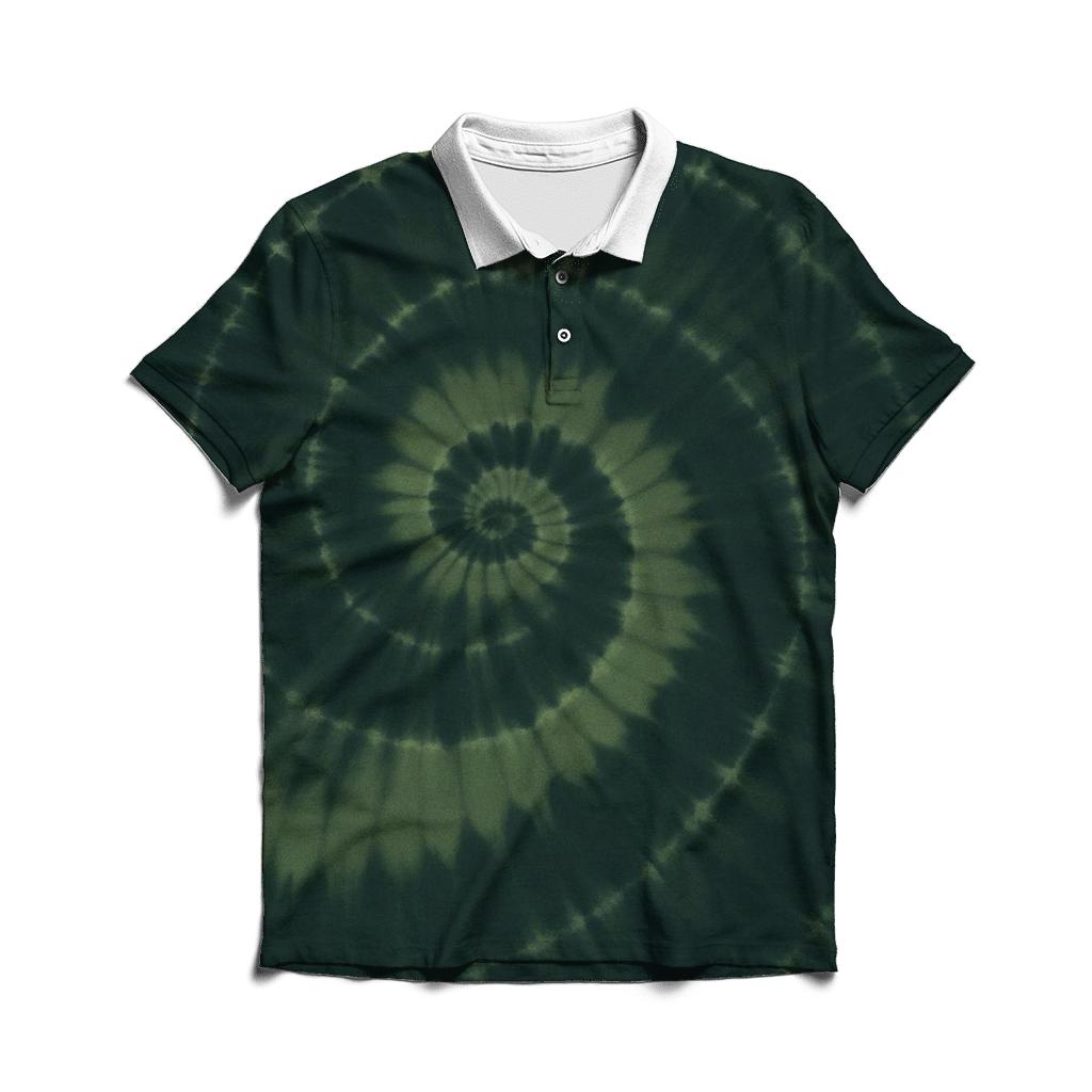 Overdye Forest Spiral Eclipse premium cotton polo shirts