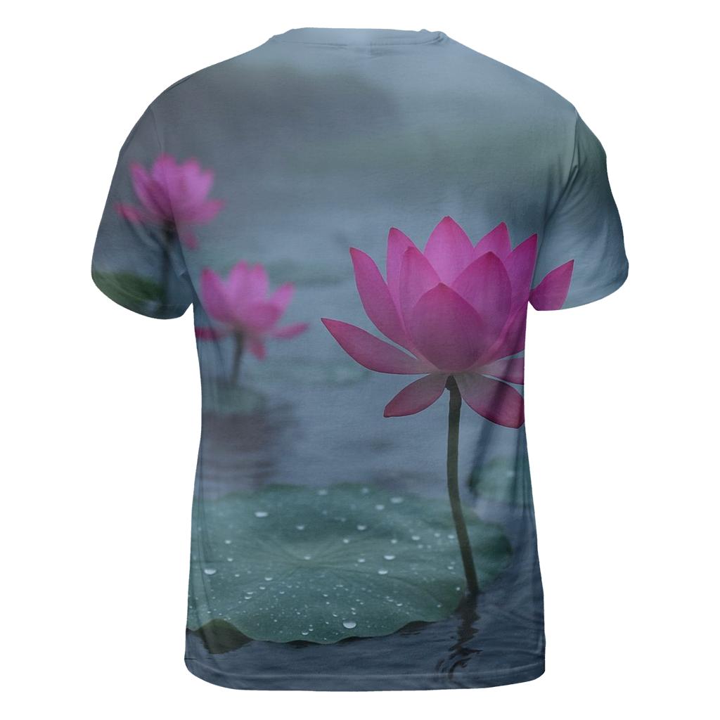 Monsoon Lotus Pond At Dawn artistic all-over print tops