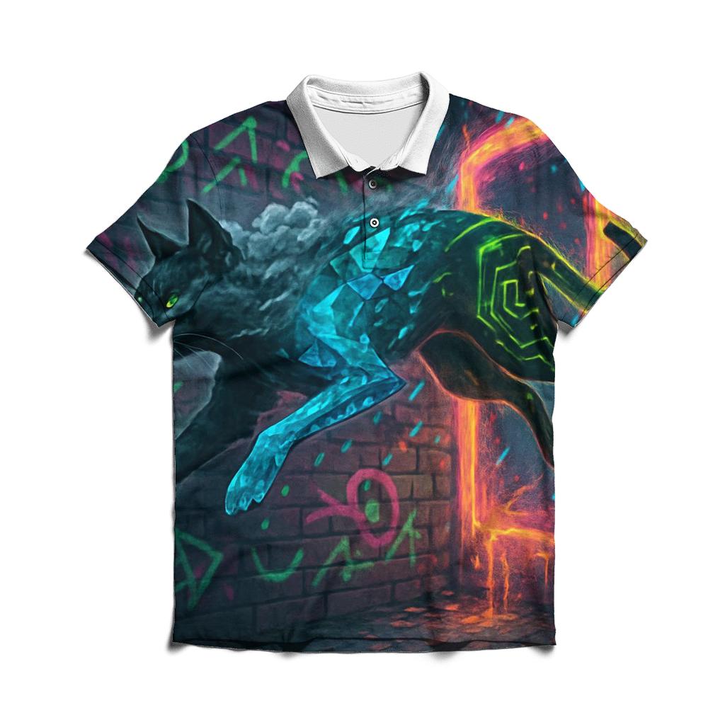 Polymorph Alley Cat embroidered polo tops