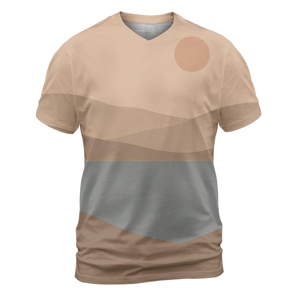 Minimal Horizon Linescape custom all-over print shirts