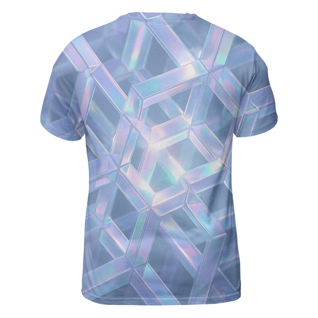 Iridescent Crystal Lattice trendy printed shirt styles