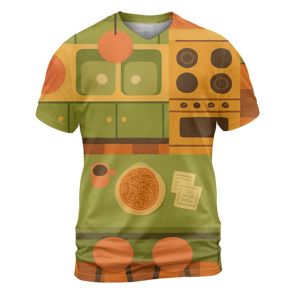 Funky Kitchen Checkerboard custom all-over print shirts