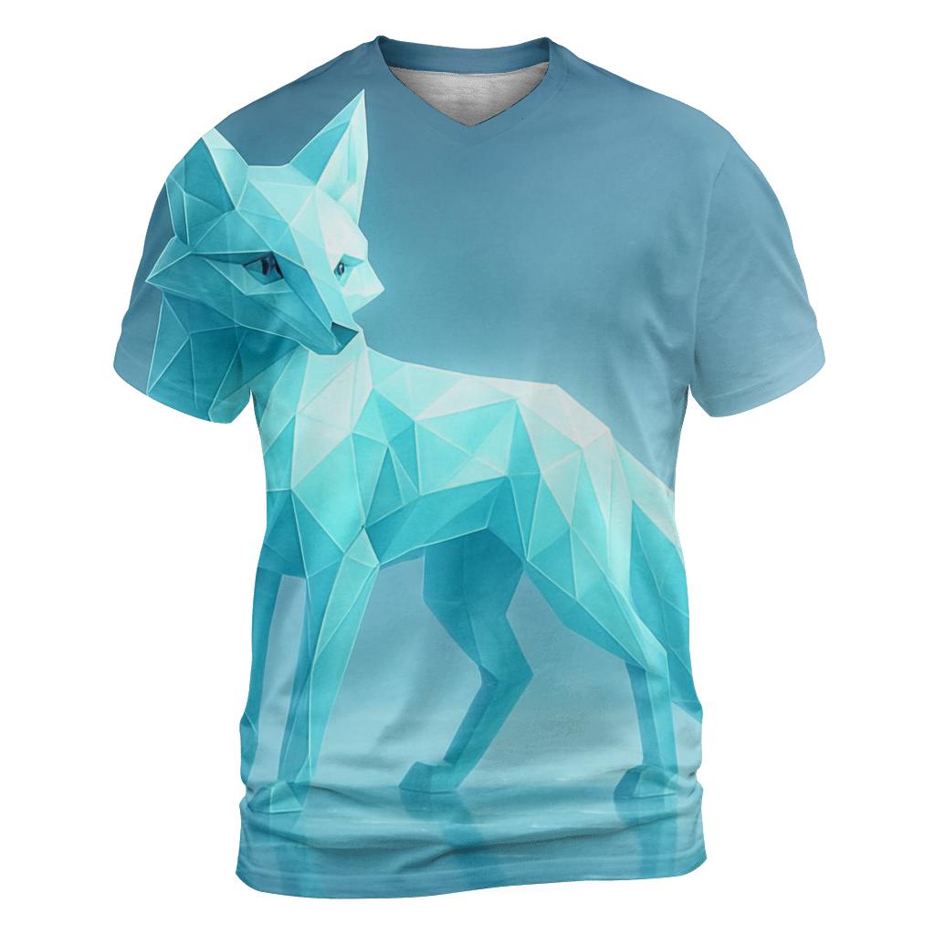 Crystal Glacier Fox trendy printed shirt styles
