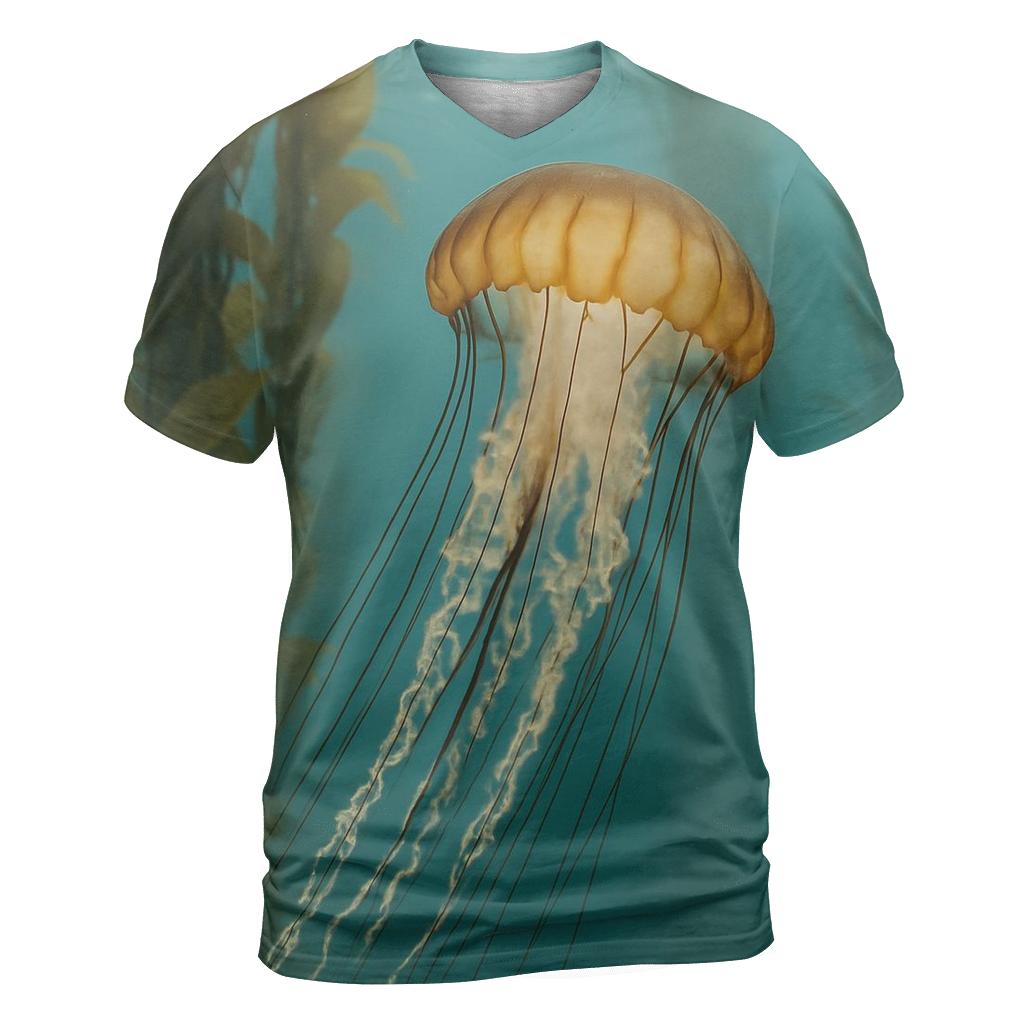 Kelp Forest Drift Pacific Sea Nettle creative print fashion shirts