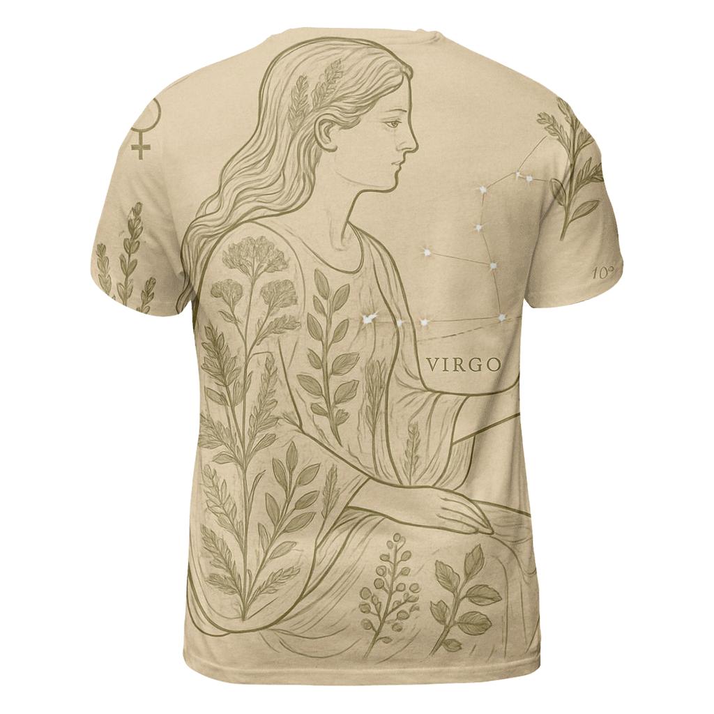 Virgo Celestial Herbarium Chart unique graphic print tees