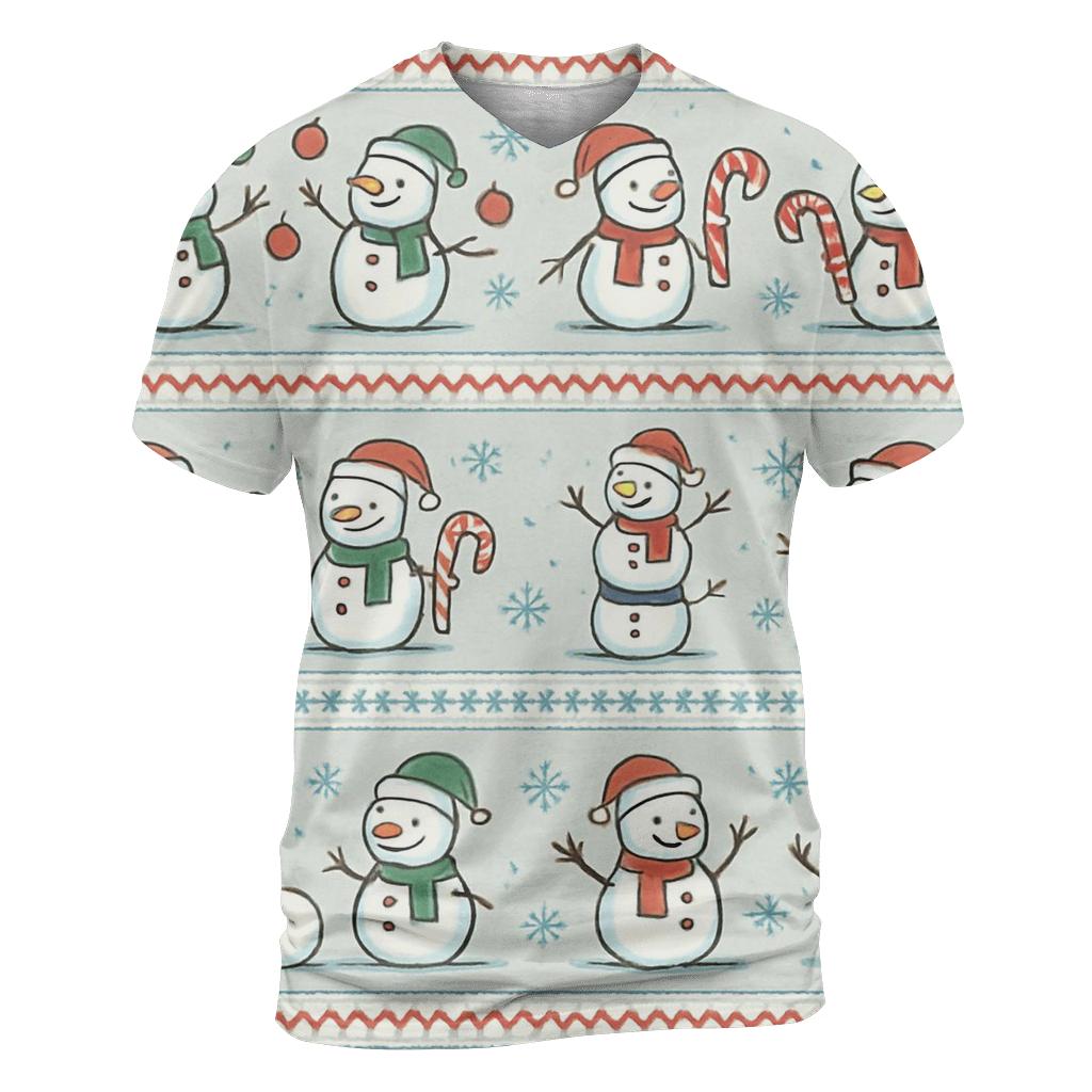 Snowman Sweater Story Panels Design designer pattern shirts