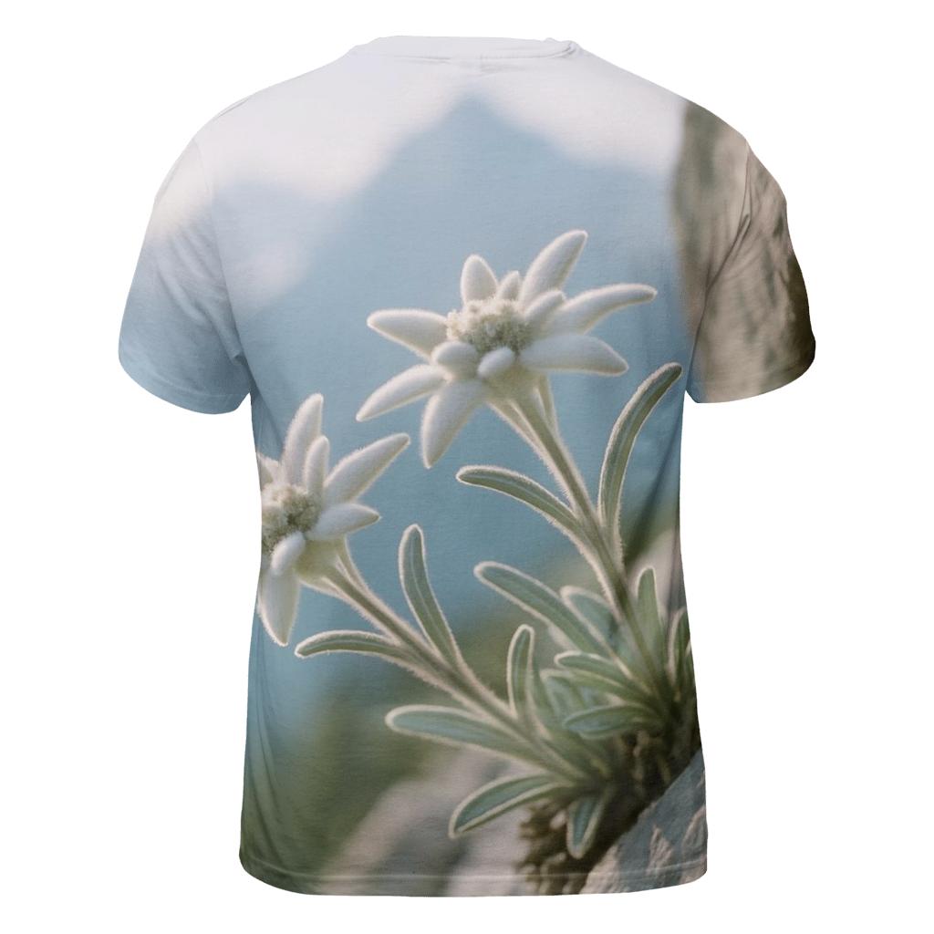 Alpine Edelweiss On A Rocky Ledge artistic all-over print tops