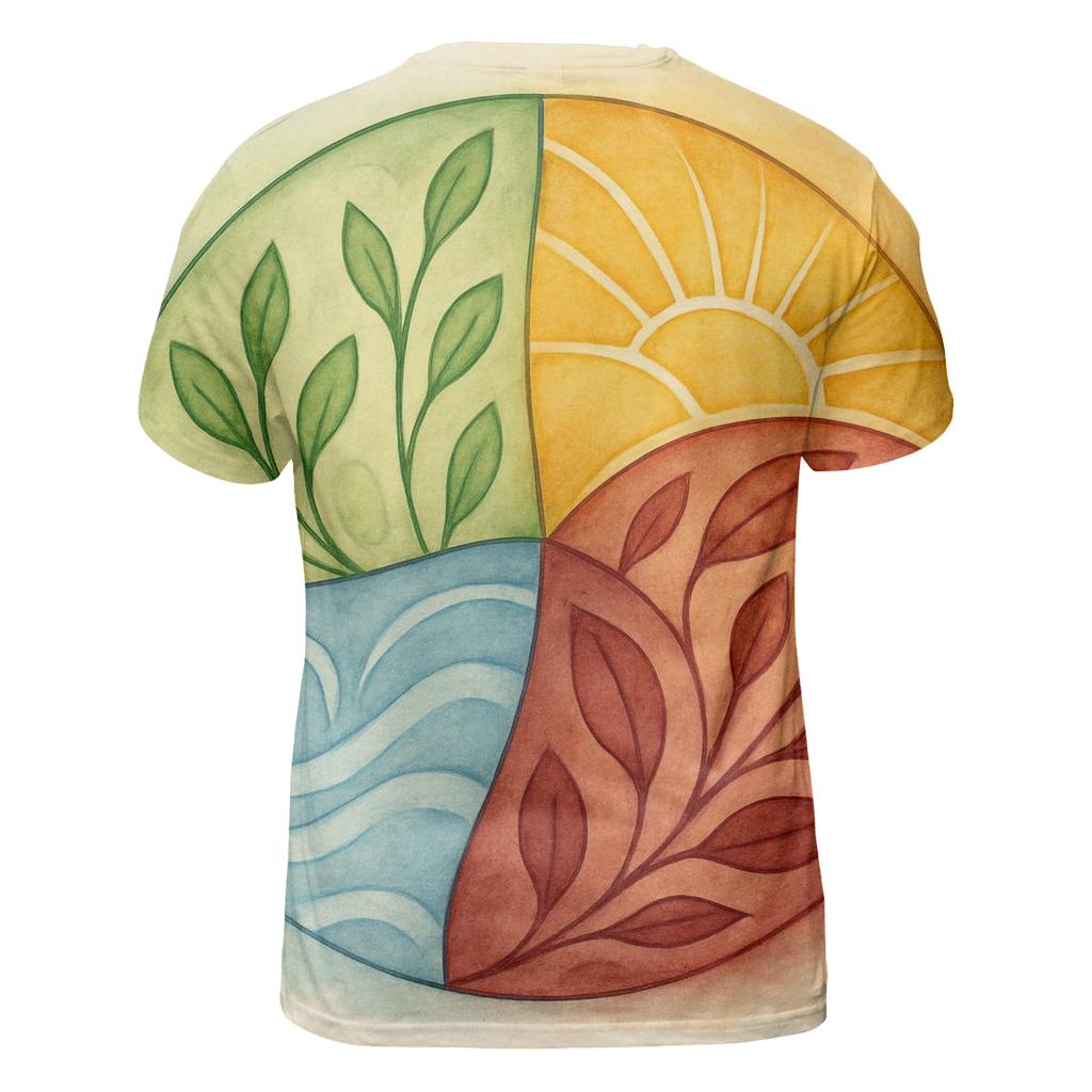 Gentle Mandala Of Seasons creative print fashion shirts