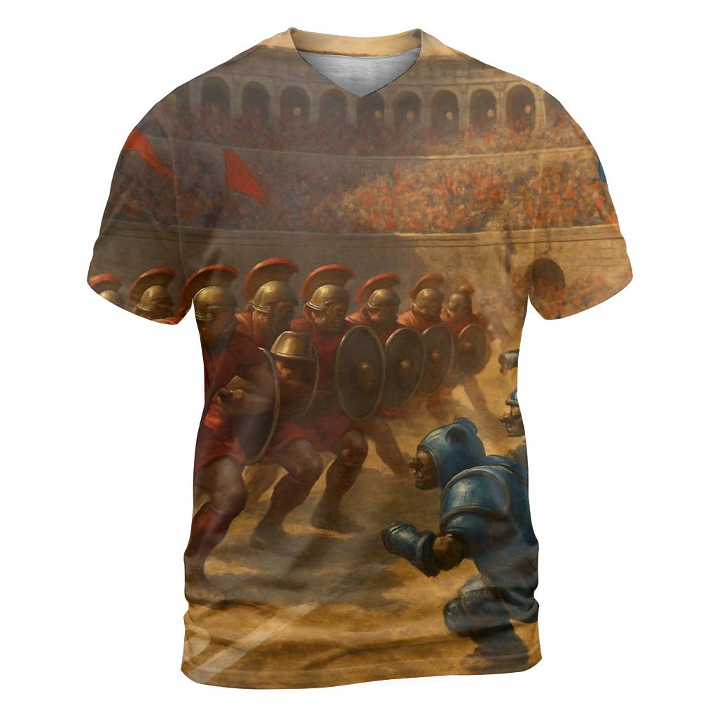 Ancient Colosseum Clash Braves Legion Against Iron Cubs unique graphic print tees