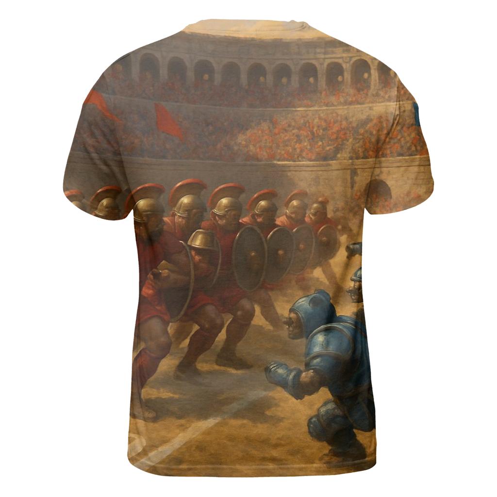 Ancient Colosseum Clash Braves Legion Against Iron Cubs unique graphic print tees