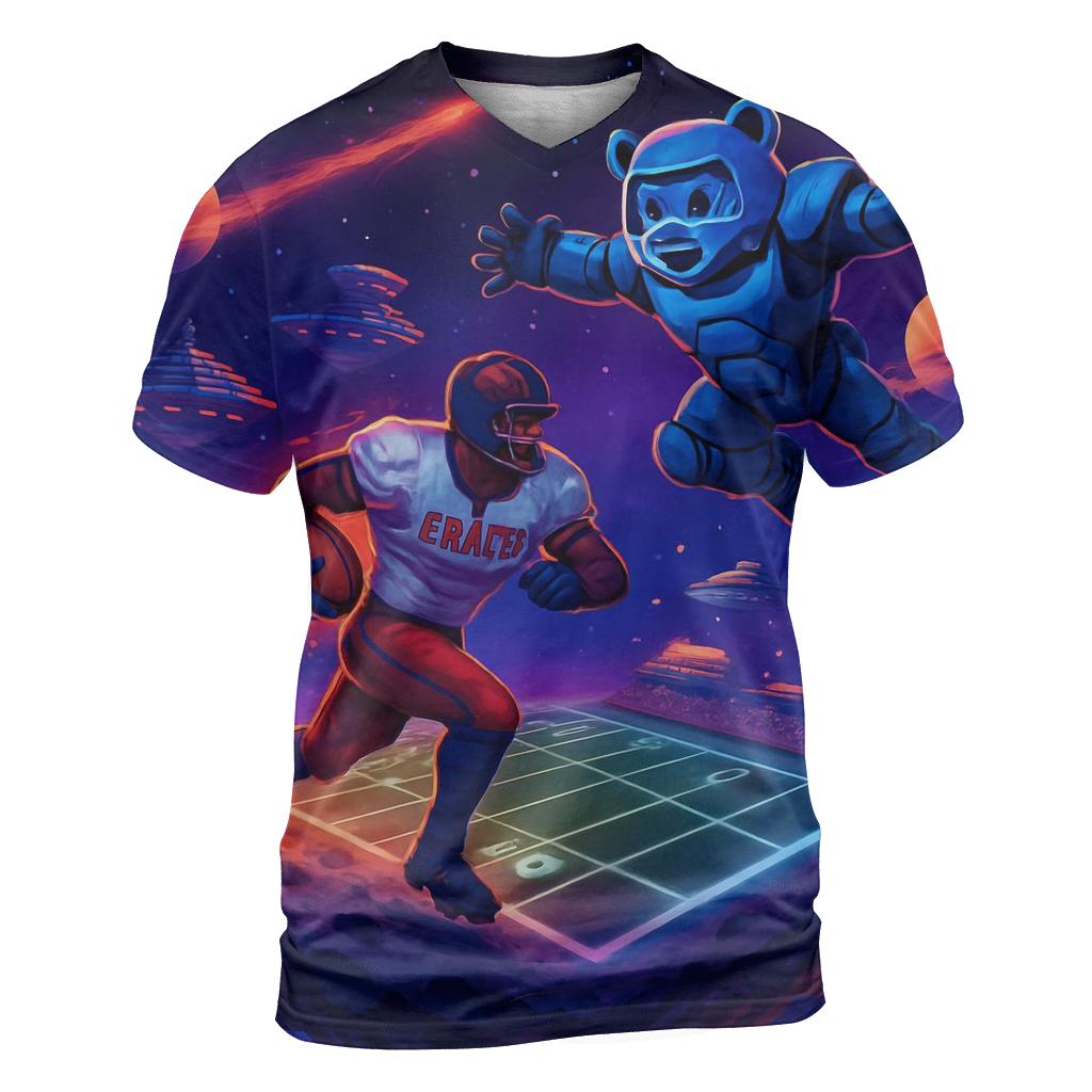 Galaxy Yard Line Braves Comet Dash And Cub Gravity Tackle statement graphic shirts