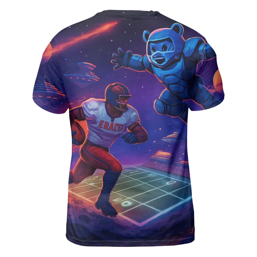 Galaxy Yard Line Braves Comet Dash And Cub Gravity Tackle statement graphic shirts