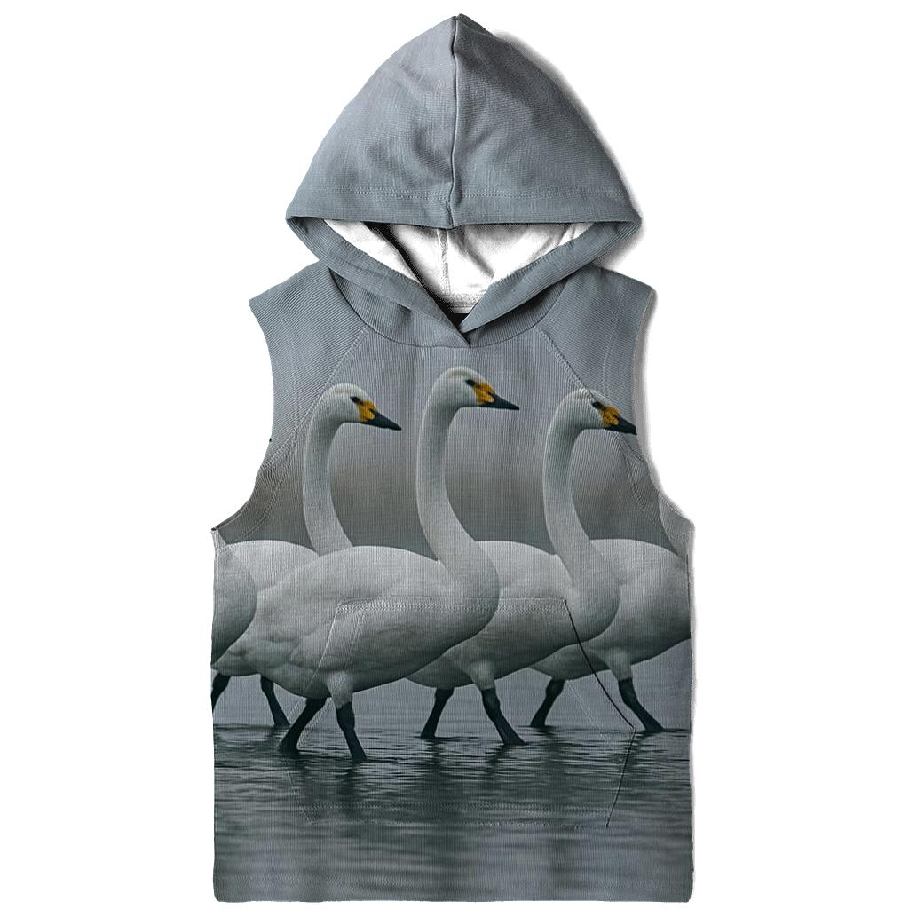 Mist Line March Whooper Swans heavyweight hoodies