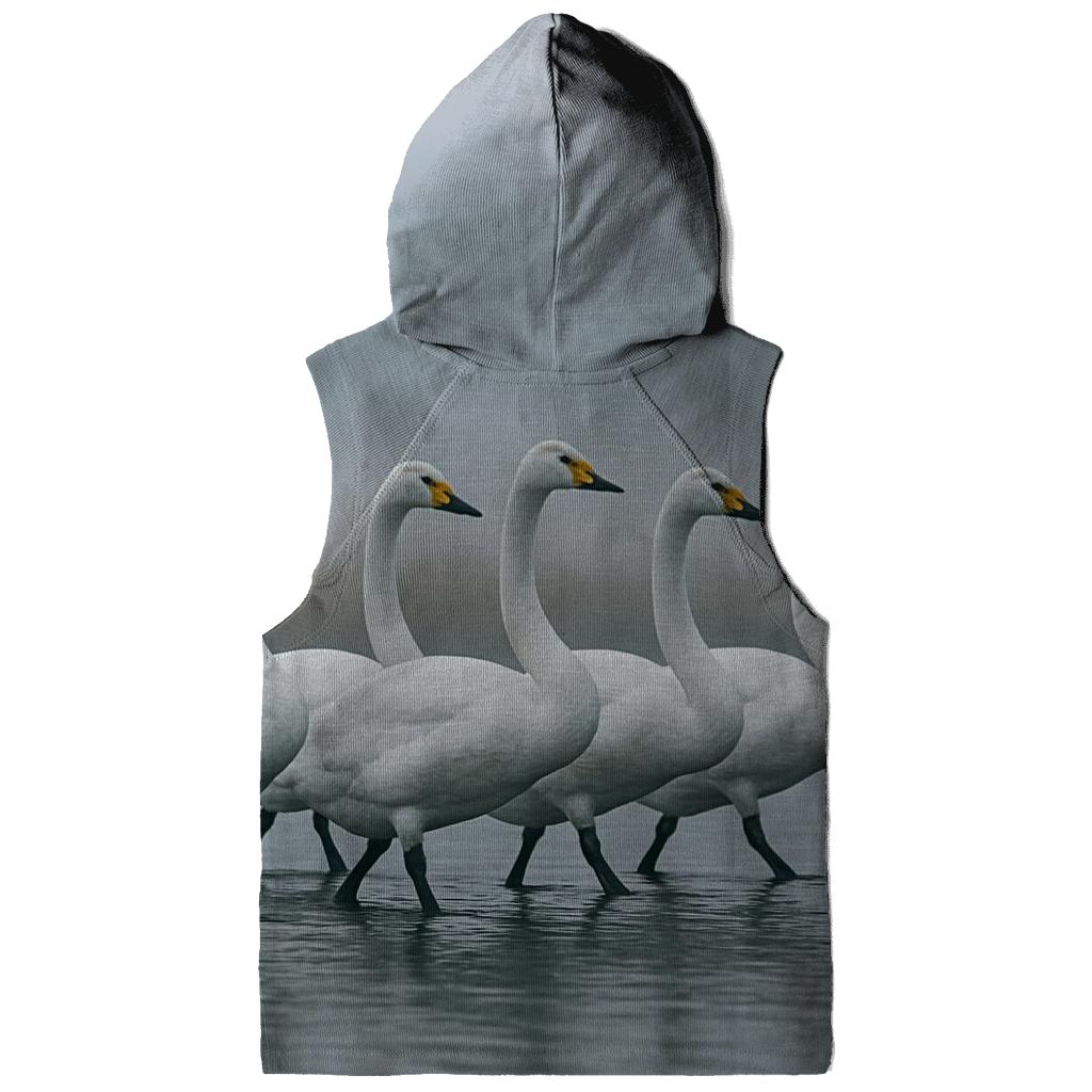 Mist Line March Whooper Swans heavyweight hoodies