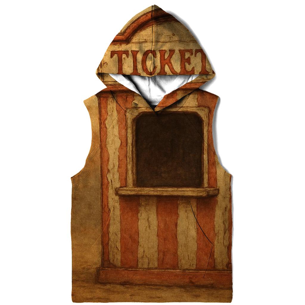 Old Carnival Ticket Booth Illustration graphic hoodies